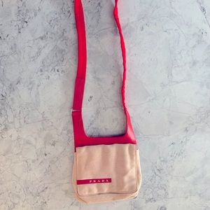 Vintage Prada canvas crossbody bag
